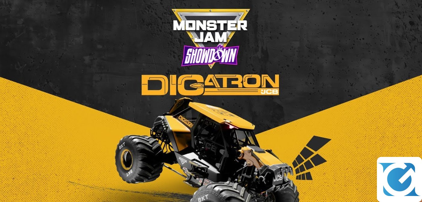 Il truck DIGatron JCB è disponibile in Monster Jam Showdown